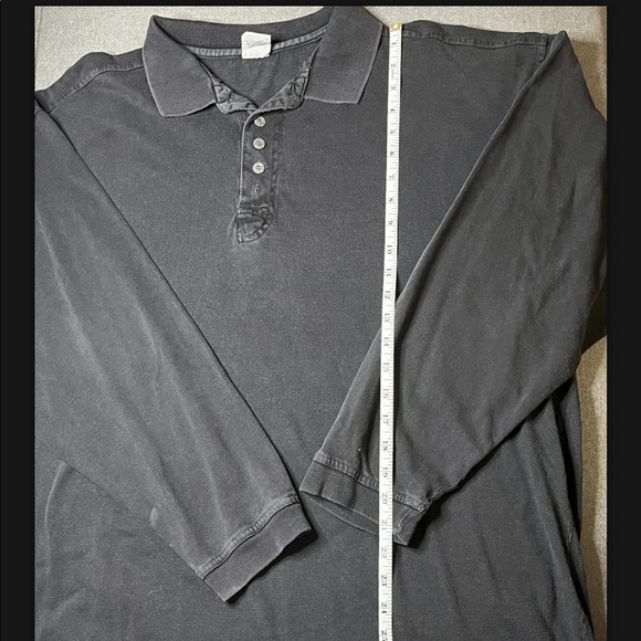 Weavers Long Sleeve Polo Black Size L Large Faded Vintage Vtg - Picture 3 of 6